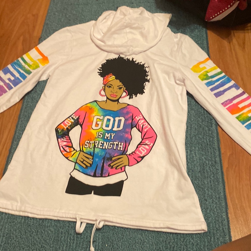 Black Girl Magic Hoodie With Rainbow Words